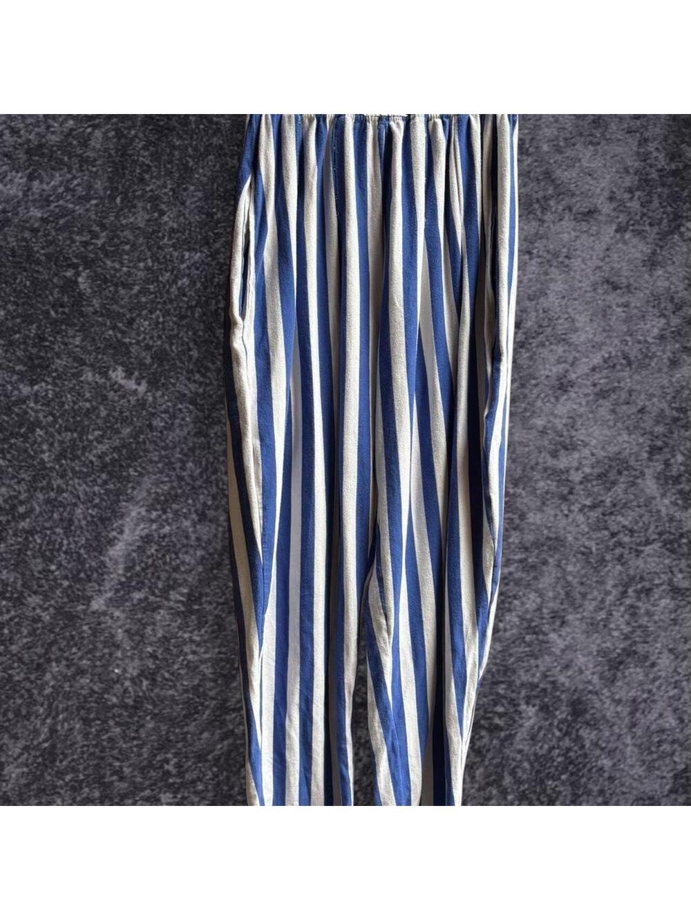 Blue & white striped Aliv Muscle pants 💙🤍